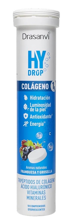 HY DROP COLAGENO Y ELECTROLITOS 18 COMP EFERVES