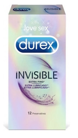 DUREX INVISIBLE EXTRA FINO EXTRA LUBRICADO 12 UD