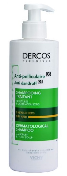 DERCOS CHAMPU ANTICASPA SECA 390 ML