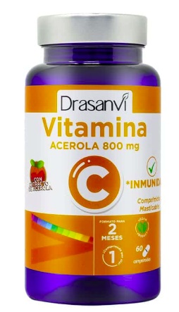 VITAMINA C ACEROLA 800 MGR 60 COMP MASTICABLES