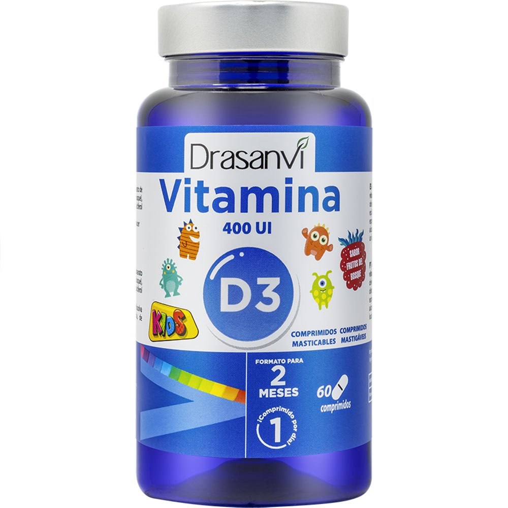 VITAMINA D3 KIDS 400 UI 60 COMP MASTICABLES DRASAN