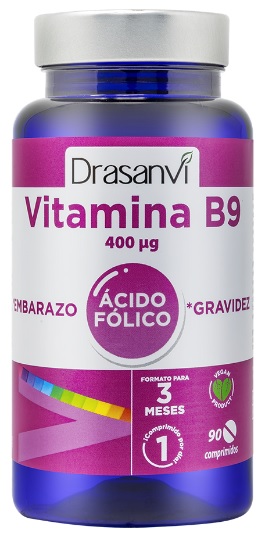 VITAMINA B9 400 mcg  ACIDO FOLICO 90 CAP DRASANVI
