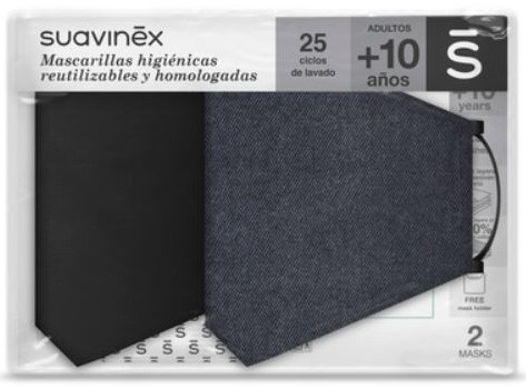 MASCARILLA HIGIENICA REUTILIZABLE 2 UD +10 AÑOS
