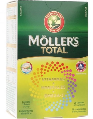 MOLLERS TOTAL VITAMINAS+MINERALES+OMEGA3  28 DOSIS