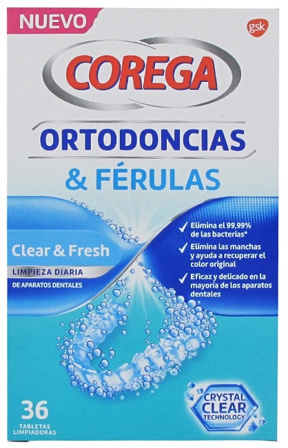 COREGA ORTODONCIA 36 PASTILLAS LIMPIADORAS