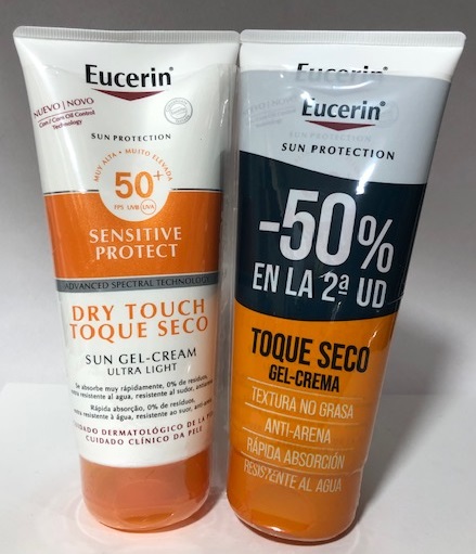 DUPLO EUCERIN SOLAR 50+ GEL CREM TOQUE SECO2X200ML