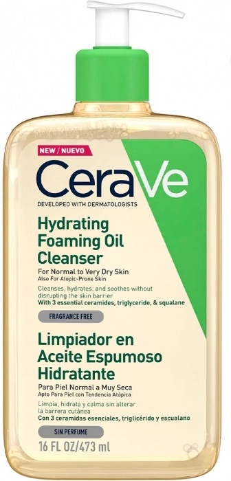 CERAVE LIMPIADOR ACEITE ESPUMOSO HIDRATANTE 473ML