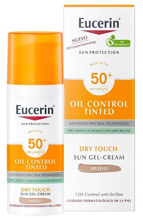 EUCERIN SOLAR 50+ TOQUE SECO COLOR OIL CONTROL50ML
