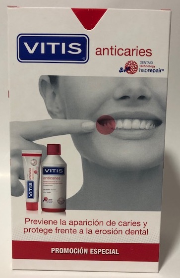 PACK VITIS ANTICARIES COLUTORIO 500CC+ PASTA 100ML