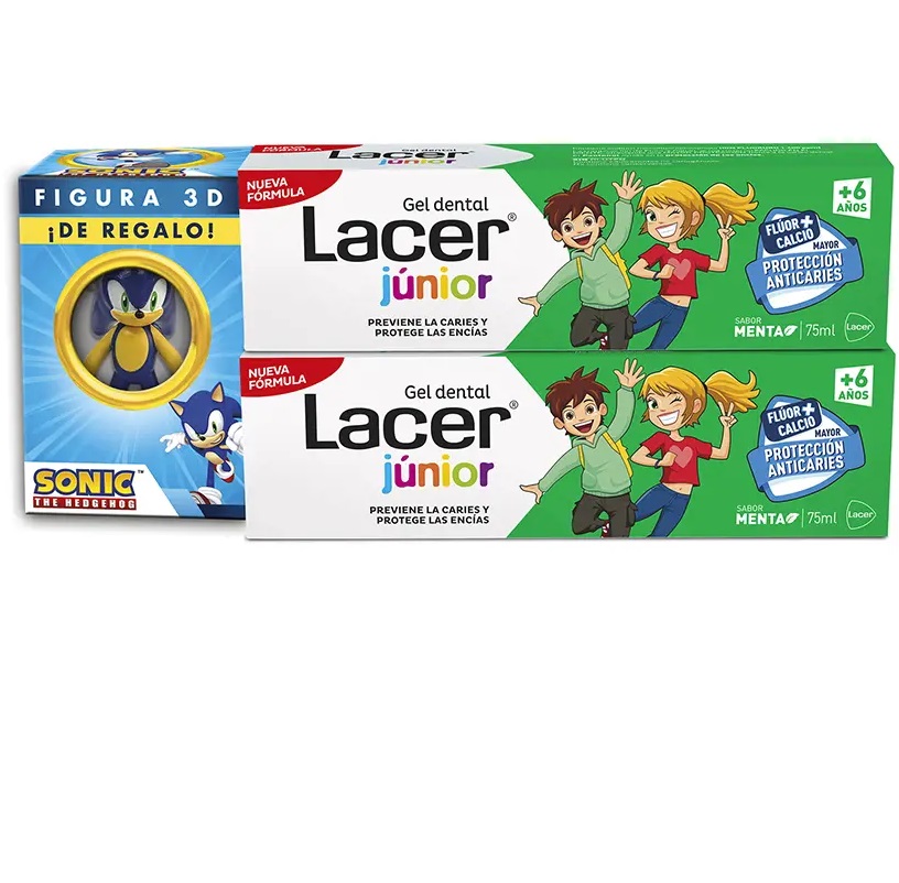 DUPLO LACER JUNIOR GEL DENTRI. MENTA 2X75 ML