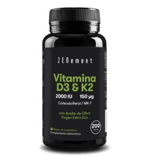 VITAMINA D3+K2 ZENEMENT 200 p (2.000UI 150 mcg K2)