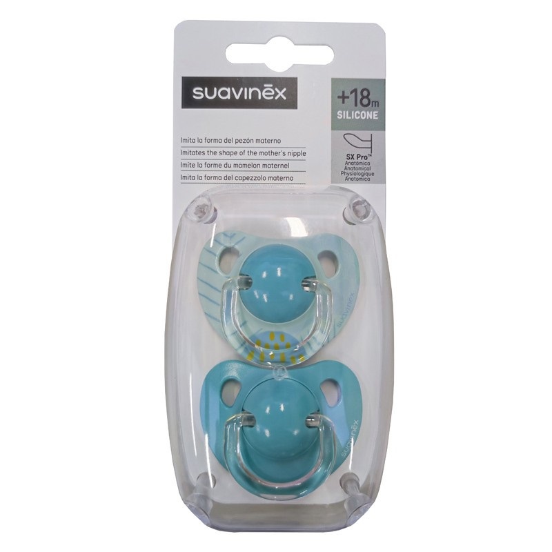 CHUPETE ANATOMICO SX PRO +18 M SILICONA 2 UD