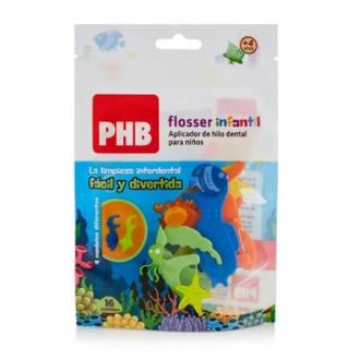 PHB APLICADOR HILO DENTAL FLOSSER INFANTIL 16UD