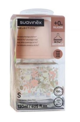 BIBERON VIDRIO 120 ML TETINA S X PRO FLUJ O LENTO