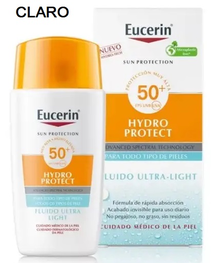EUCERIN SOLAR 50+ FLUIDO ULTRA COLOR LIGHT 50ML