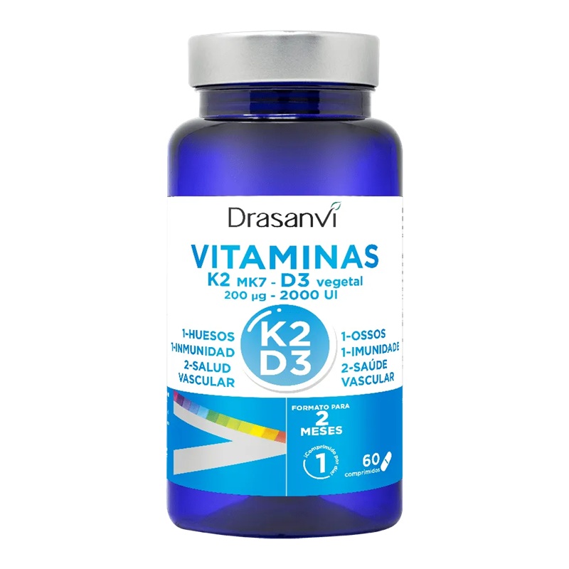 VITAMINA D3+K2 60COMP DRASANVI (2000 UI+200 mc K2)